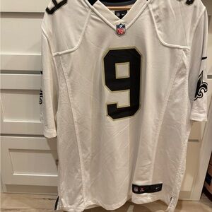 NFL White and Black Saints Drew Brees On-Field Jersey